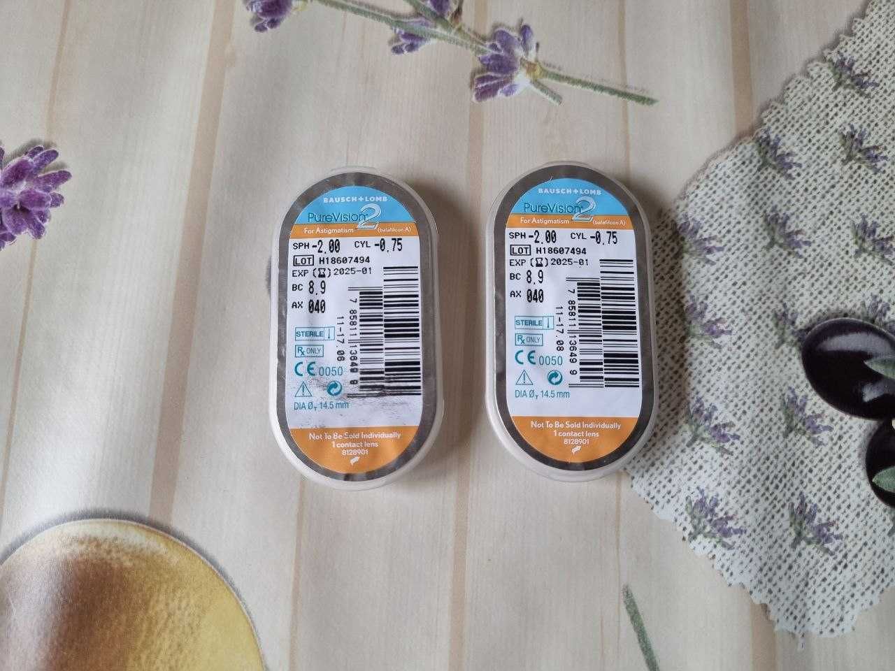 Продам линзы Bausch+Lomb PureVision2 обычные и астигматические, новые