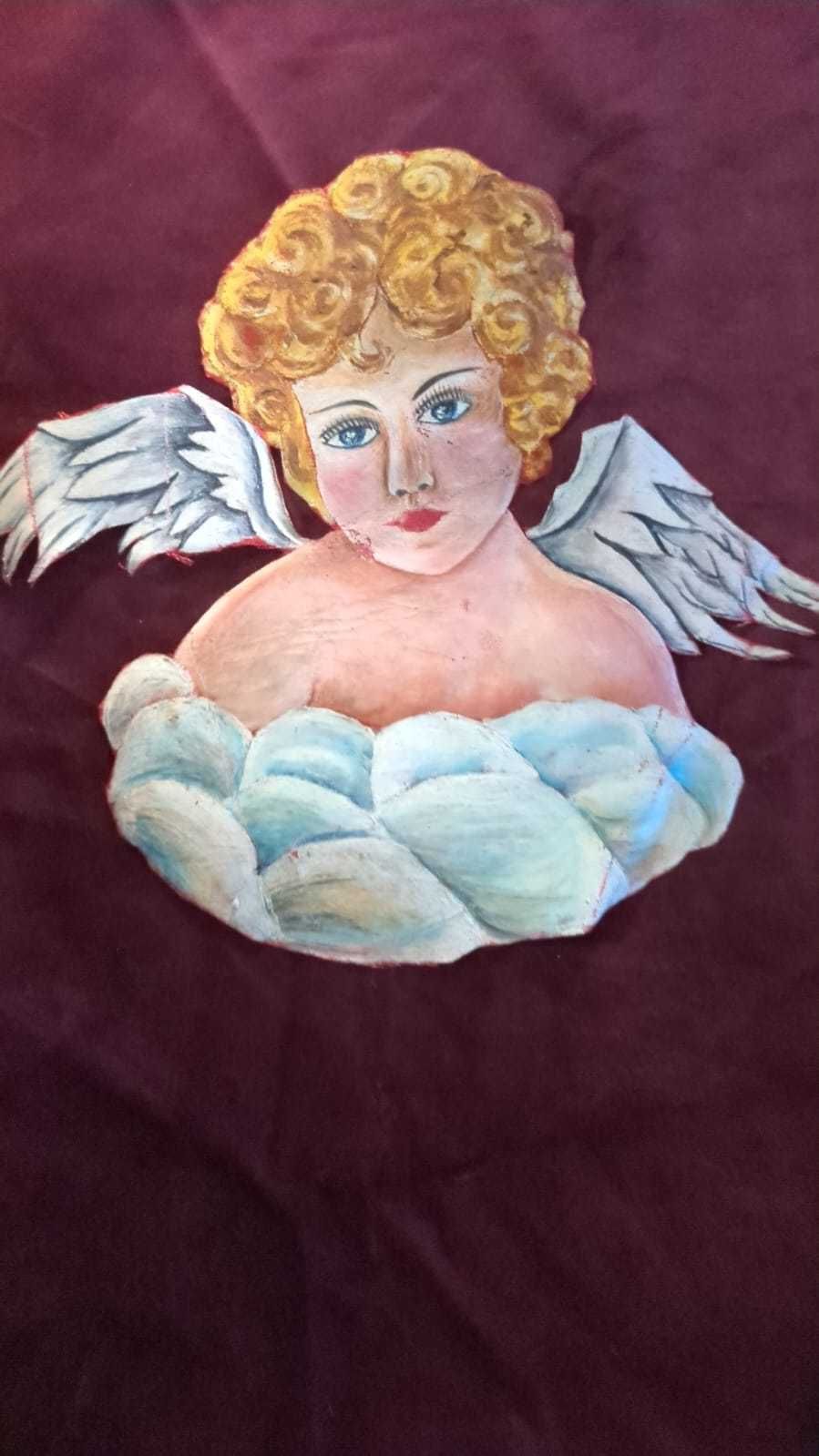 Quadro Anjo da Guarda com Moldura (Anos 60)