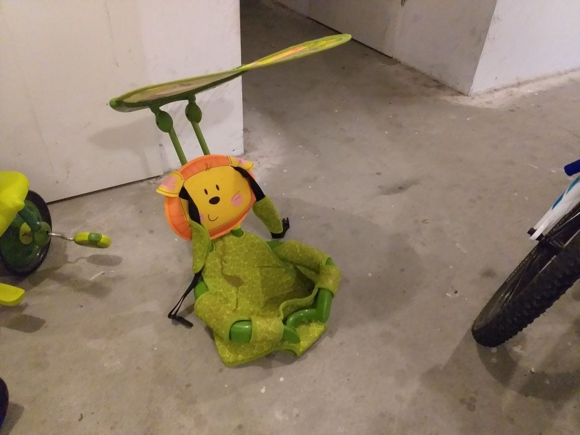 Wózek rowerek jeździk - Fisher Price zielony Lew + gratis