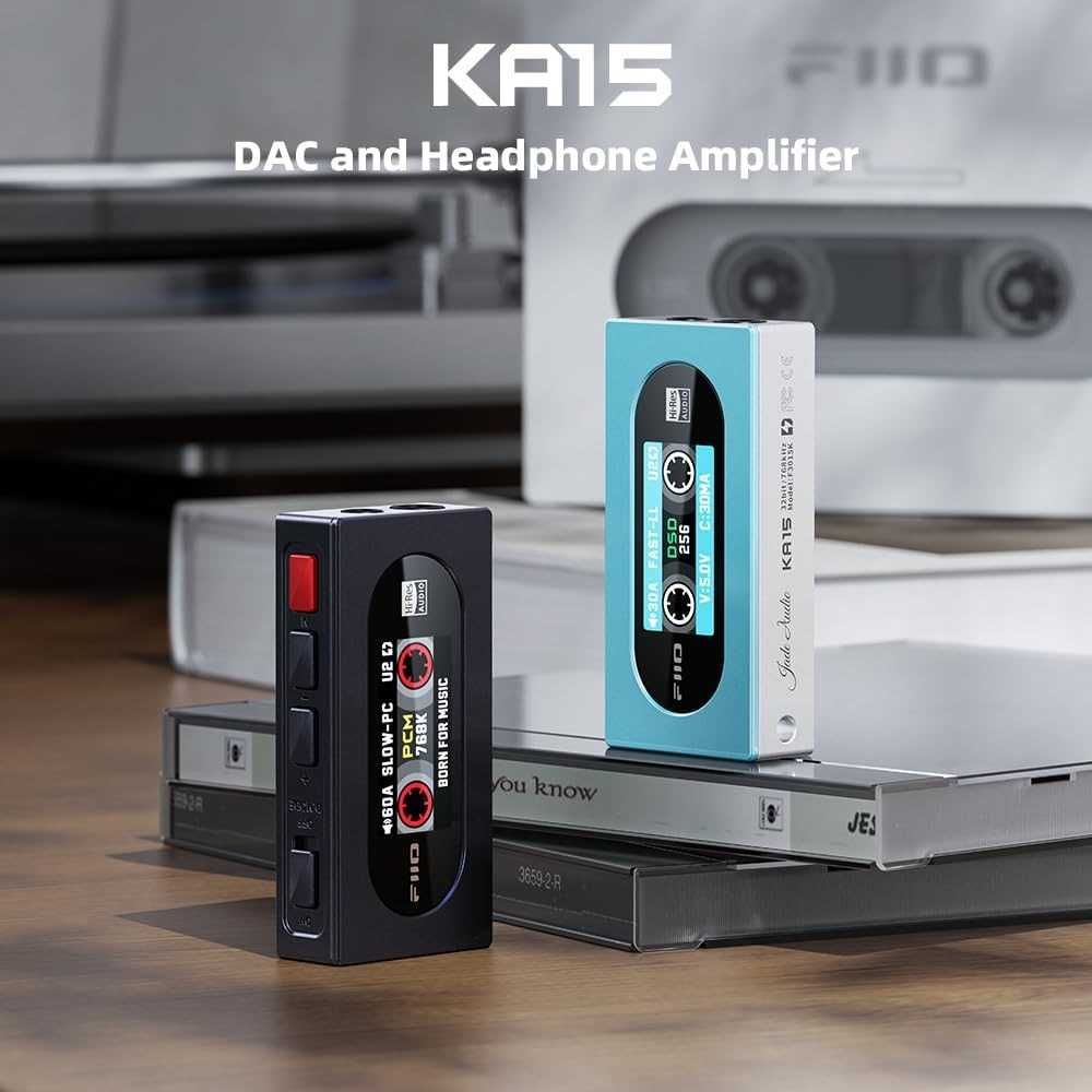 FiiO KA15 (Black) - ЦАП, DAC, усилитель на 2-х CS43198, 560mW, DSD256