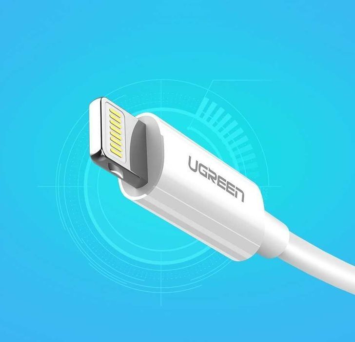 Ugreen kabel przewód USB - Lightning MFI 2m 2,4A biały