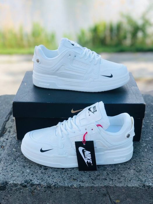 Мужские кроссовки Nike Air Force Белые кожаные кросовки Найк