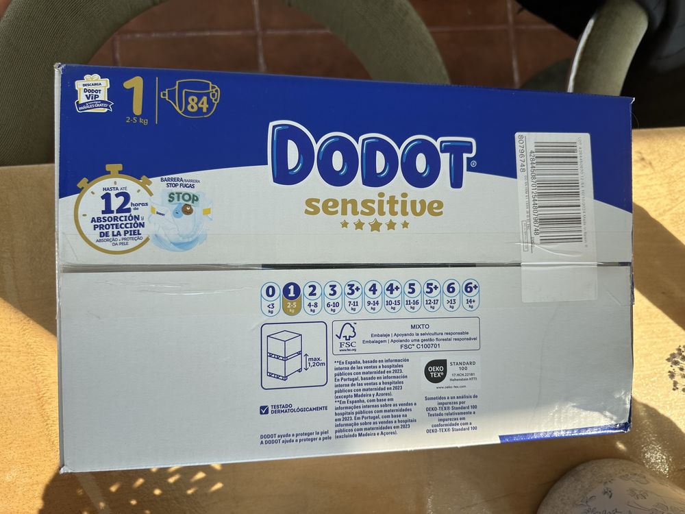 Fraldas dodot Tamanho 1