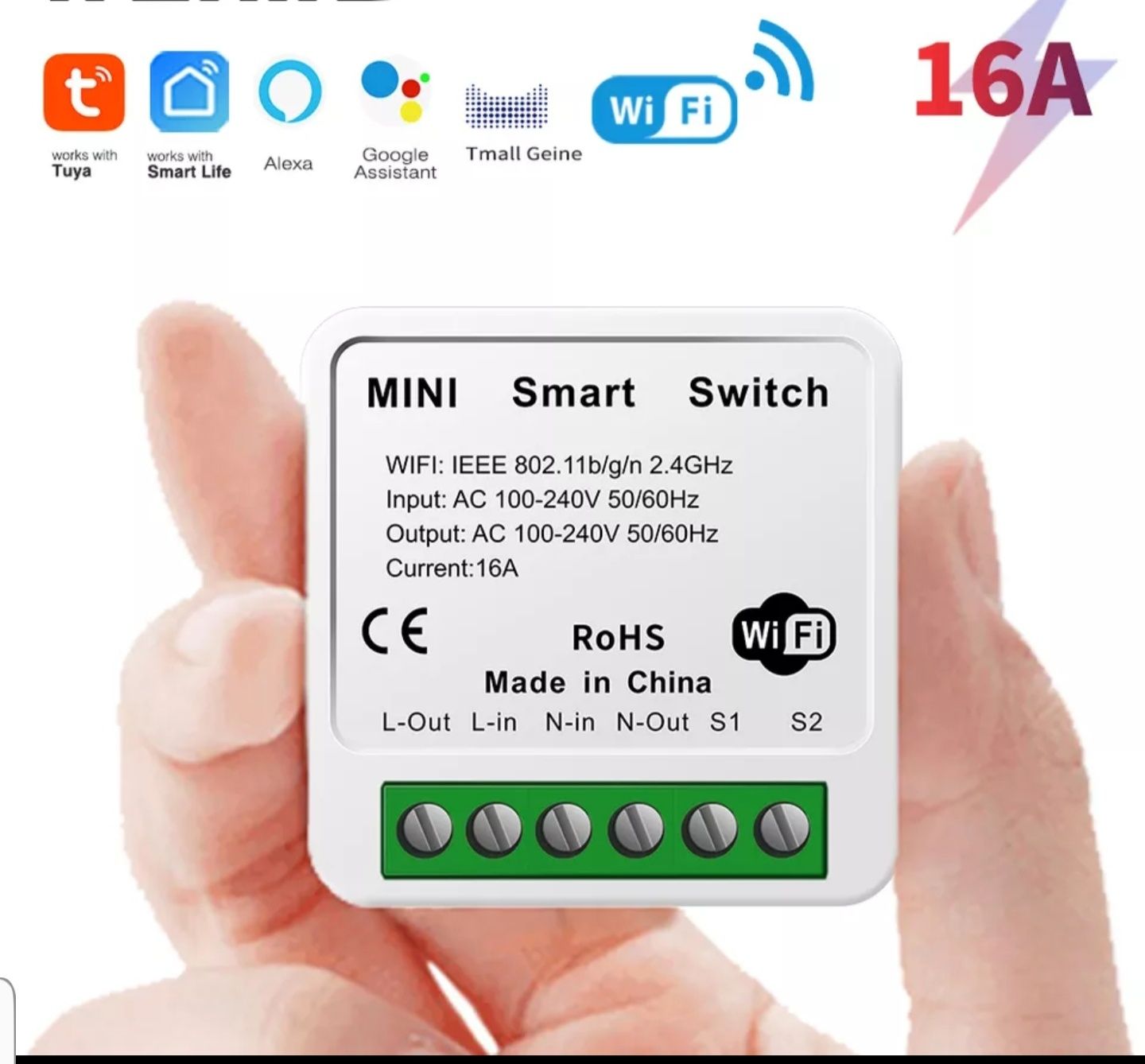 Smart Switch Wifi Inteligentny włącznik Tuya i Smart Life 16A