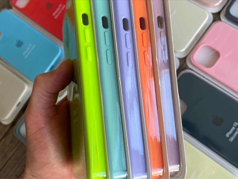 Чехол Silicone Case iPhone 13 Pro Max Силиконовый Айфон закрытым низом