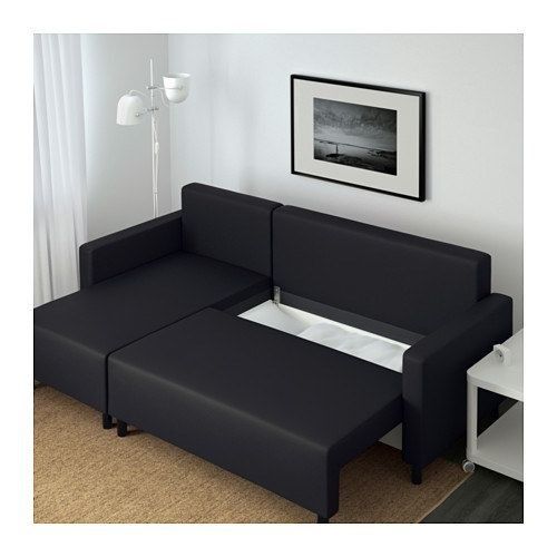 Sofá Cama com Chaise Longue e Arrumação Ikea Como Novo