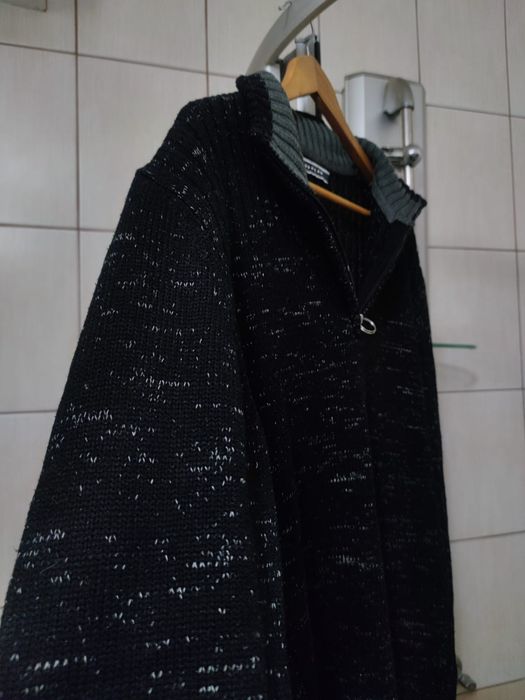 Sweter Morgan XL  bawełniany czarny ciemny bawełna bluza hoodie rozpin