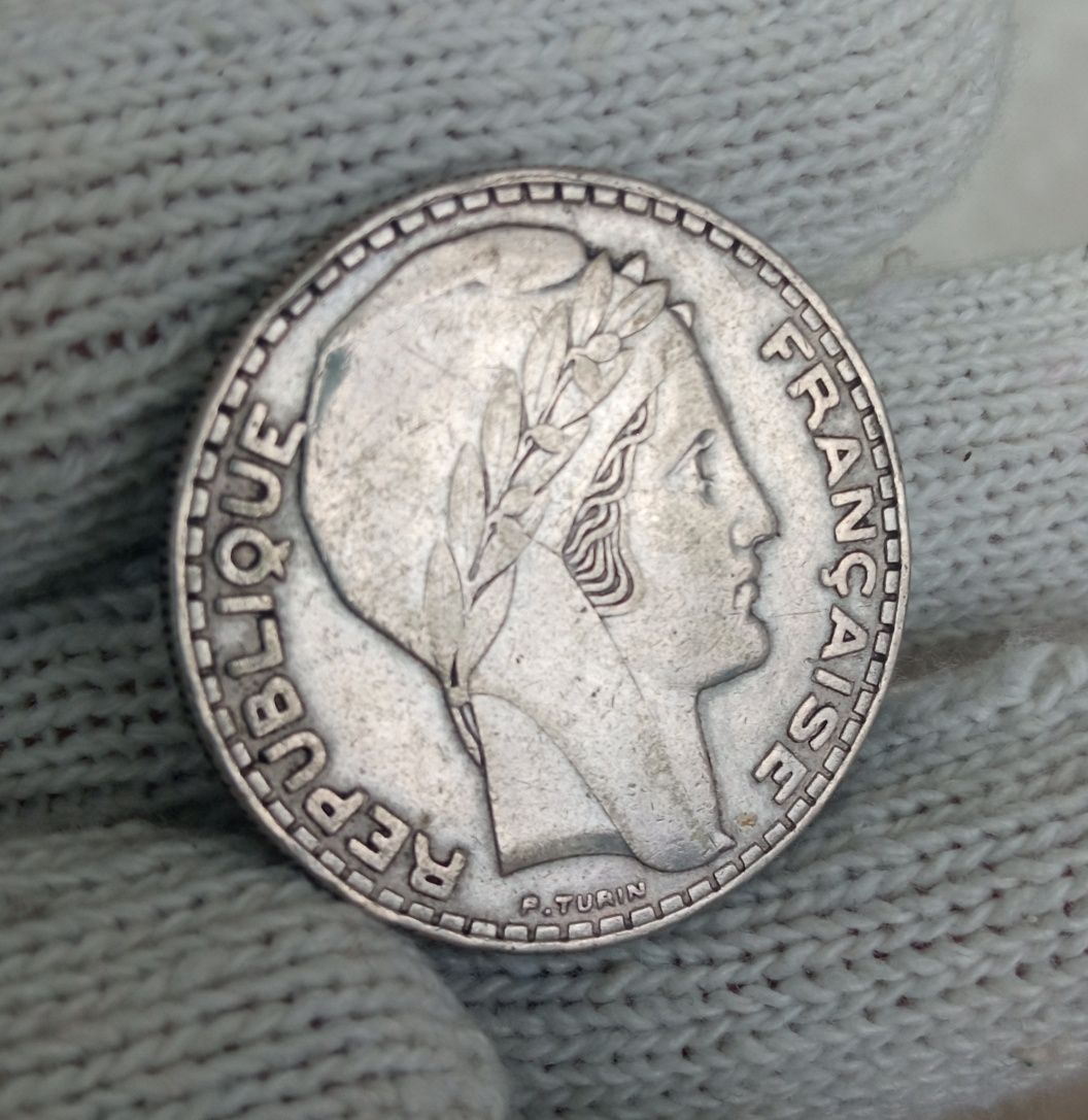 Srebrna moneta 20 Franków 1933