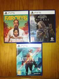 Jogos PS5 FarCry Battlefield Assassin's Creed