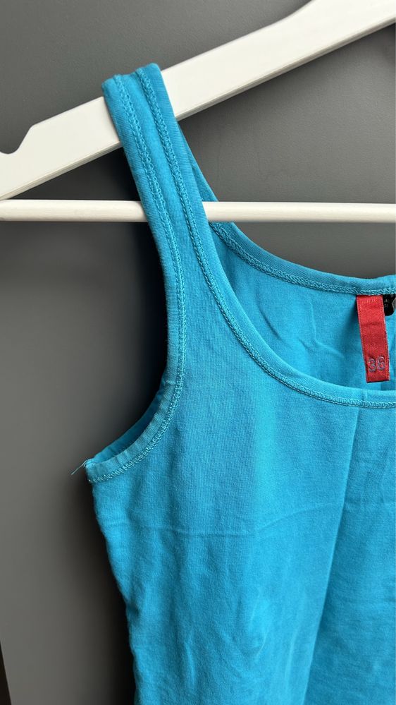 Koszulka na ramiączkach turkusowa basic H&M rozmiar S