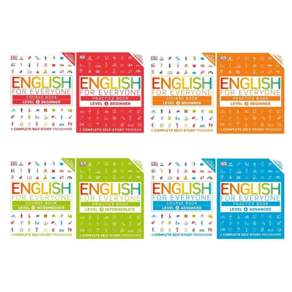 English For Everyone 1,2,3,4 ще є багато інших книжок