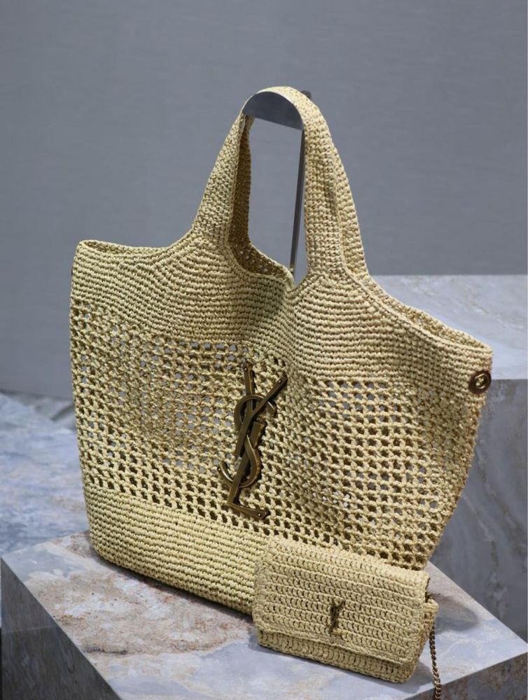Torebka Icare YSL Raffia Neutral