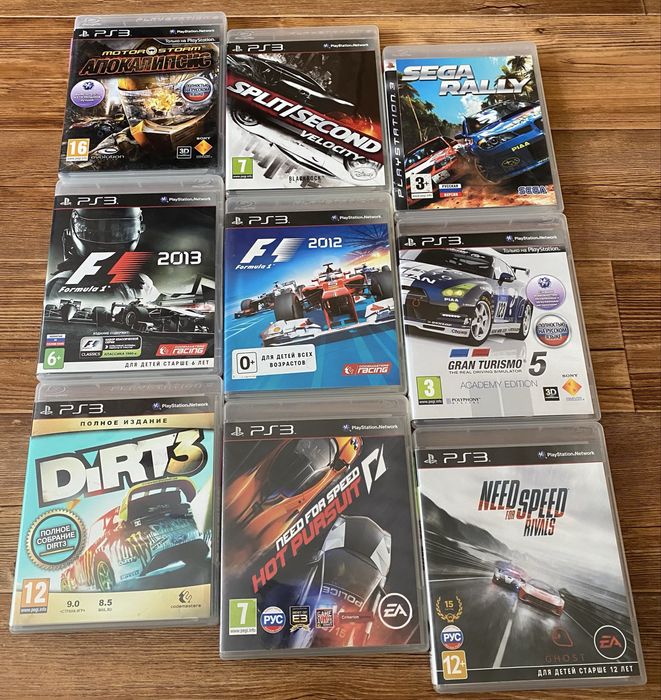 Sony PS3: Need for Speed, DiRT, Gran Turismo, MotorStorm, Sega Rally