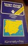 Mapa de portugal e espanha anos 90 para colecionadores