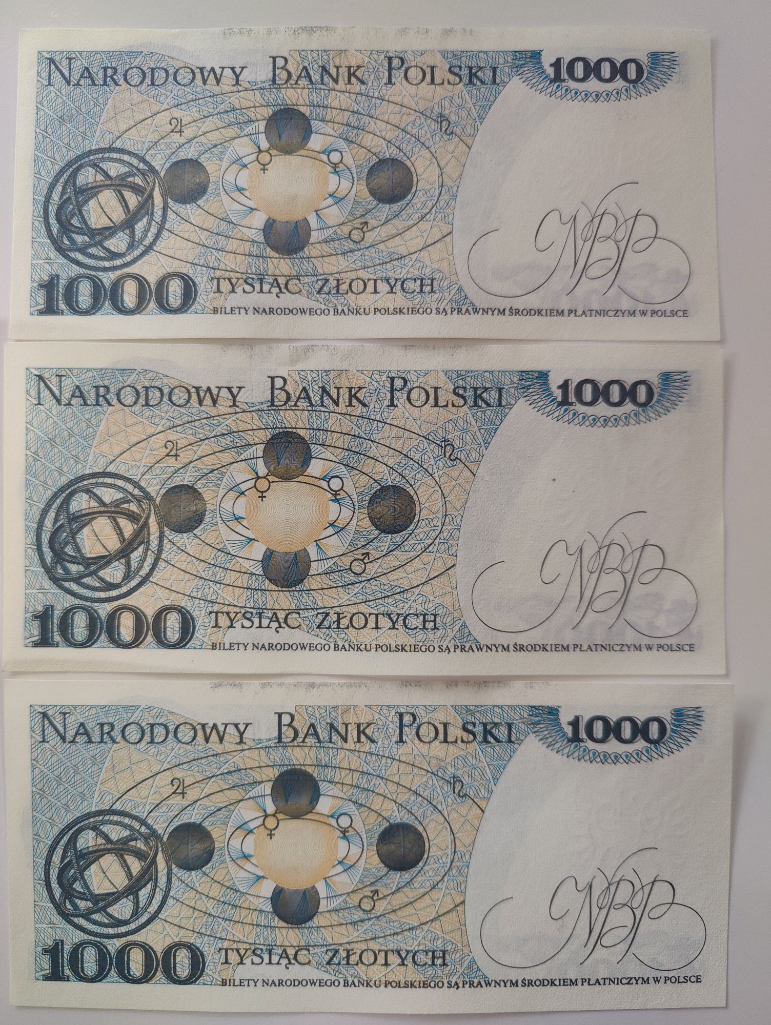 banknot 1000 zł Kopernik PRL stan UNC 1 złotych