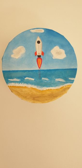 Uma viagem para o espaço numa pintura