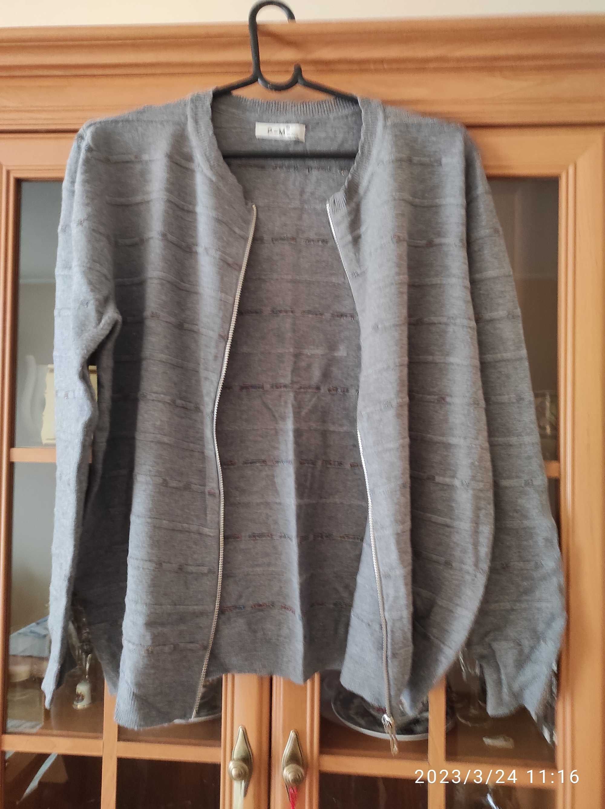 Sweterek popielaty  xl/xxl