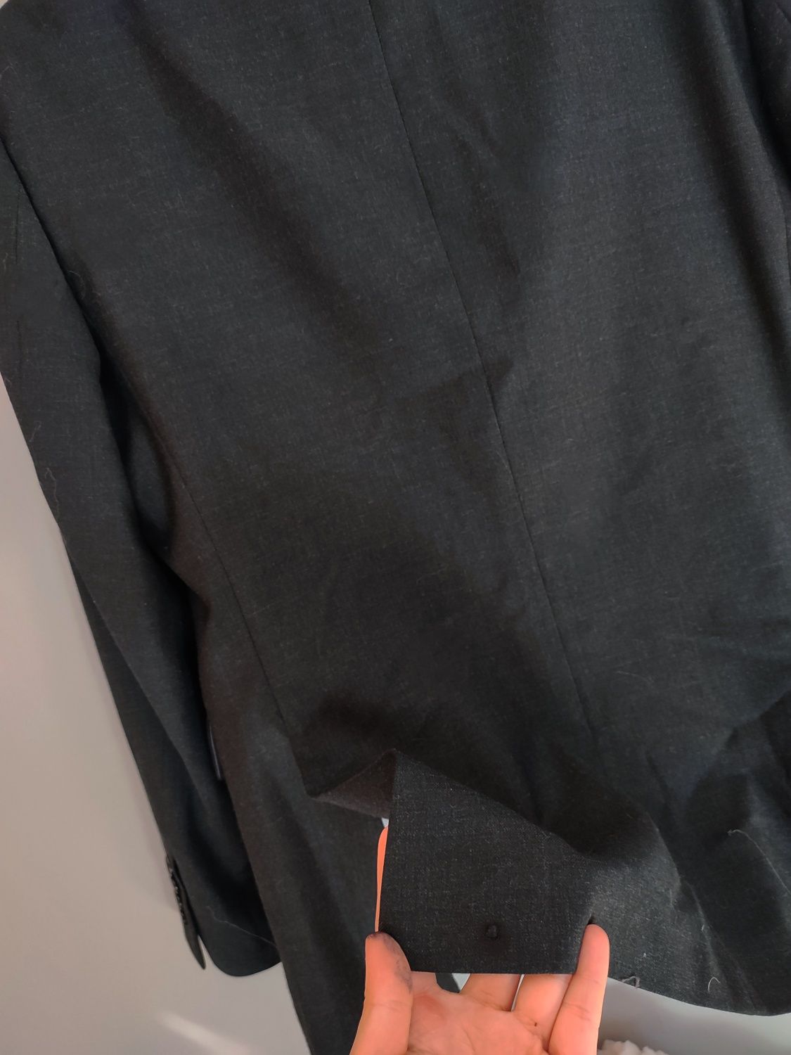 Czarna elegancka marynarka męska 100% wełna super 110s Charles Tyrwhit