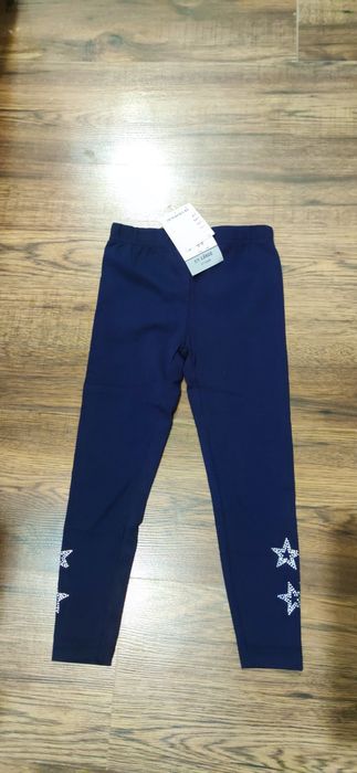 NOWE legginsy granatowe gwiazdki 104