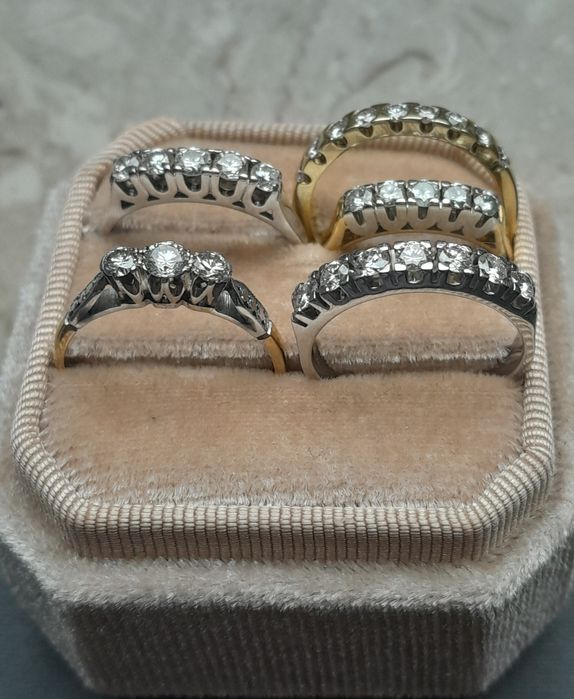 R.14 Obrączka Brylanty 0.5ct Złoto 585 WYCENA