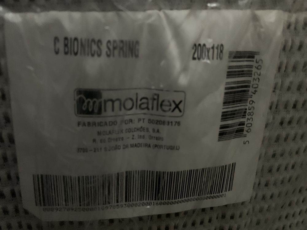 Cama corpo e meio + colchao molaflex Bionic 200x118xm