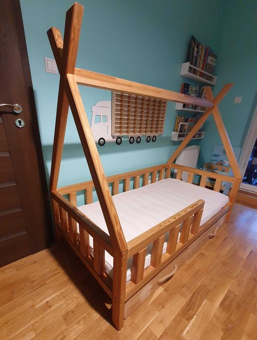 Łóżko domek tipi 160x80 z szufladą 145x80