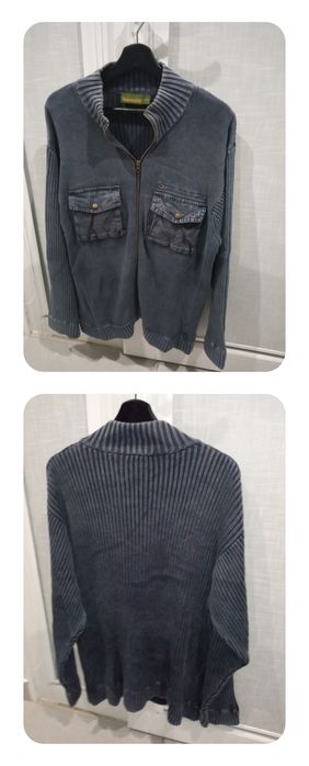 Casaco/Camisola de malha, muito quentinha , em azul - tamanho L