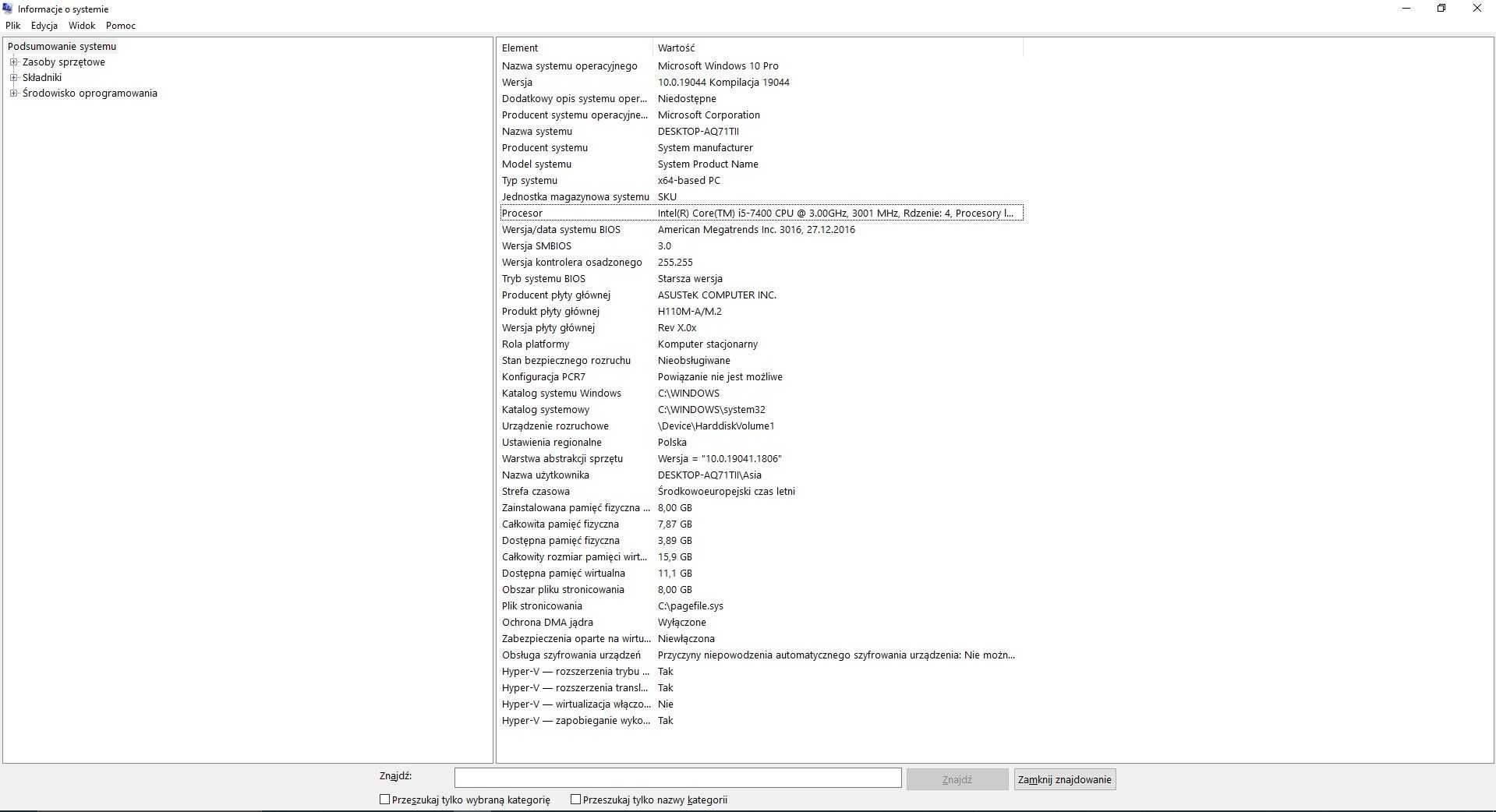 Komputer gamingowy Intel Core i5-7400/ 8GB/ 512 SSD/ GTX