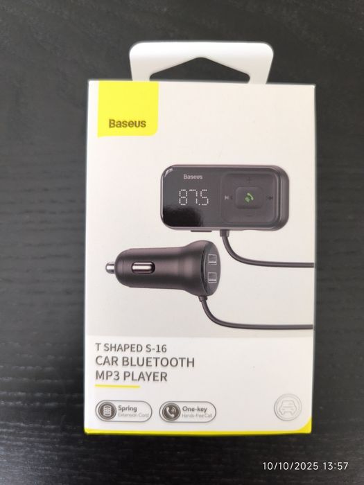 Kit mãos livres/leitor MP3 p/carro BASEUS