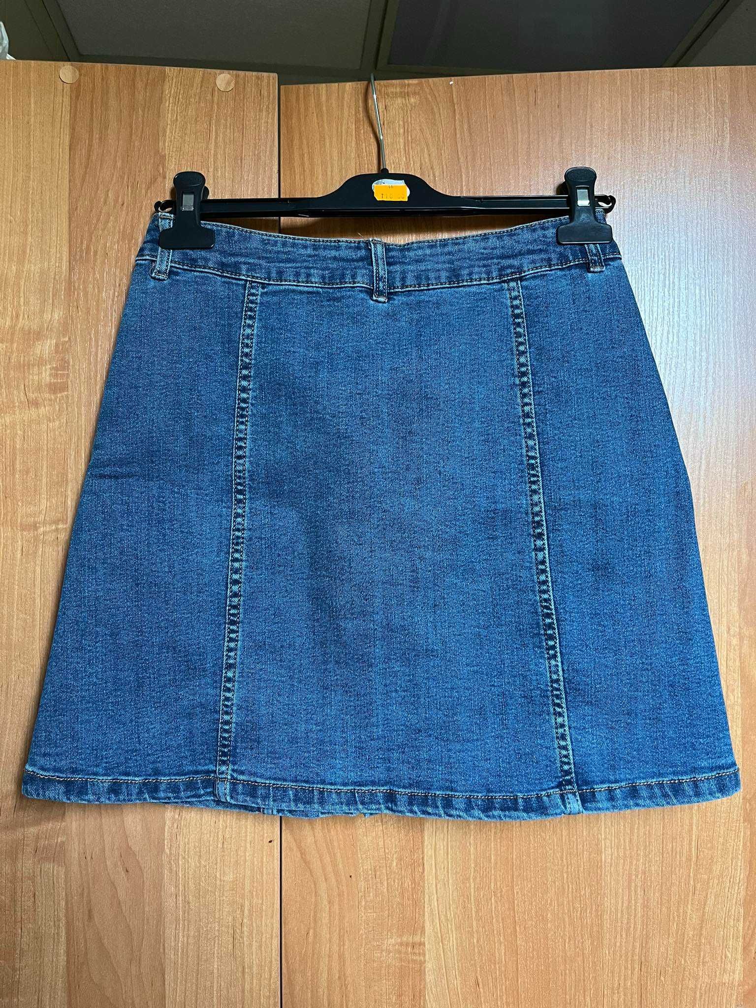 Dżinsowa jeansowa spódnica spódniczka z guzikami Esmara rozmiar XS 34