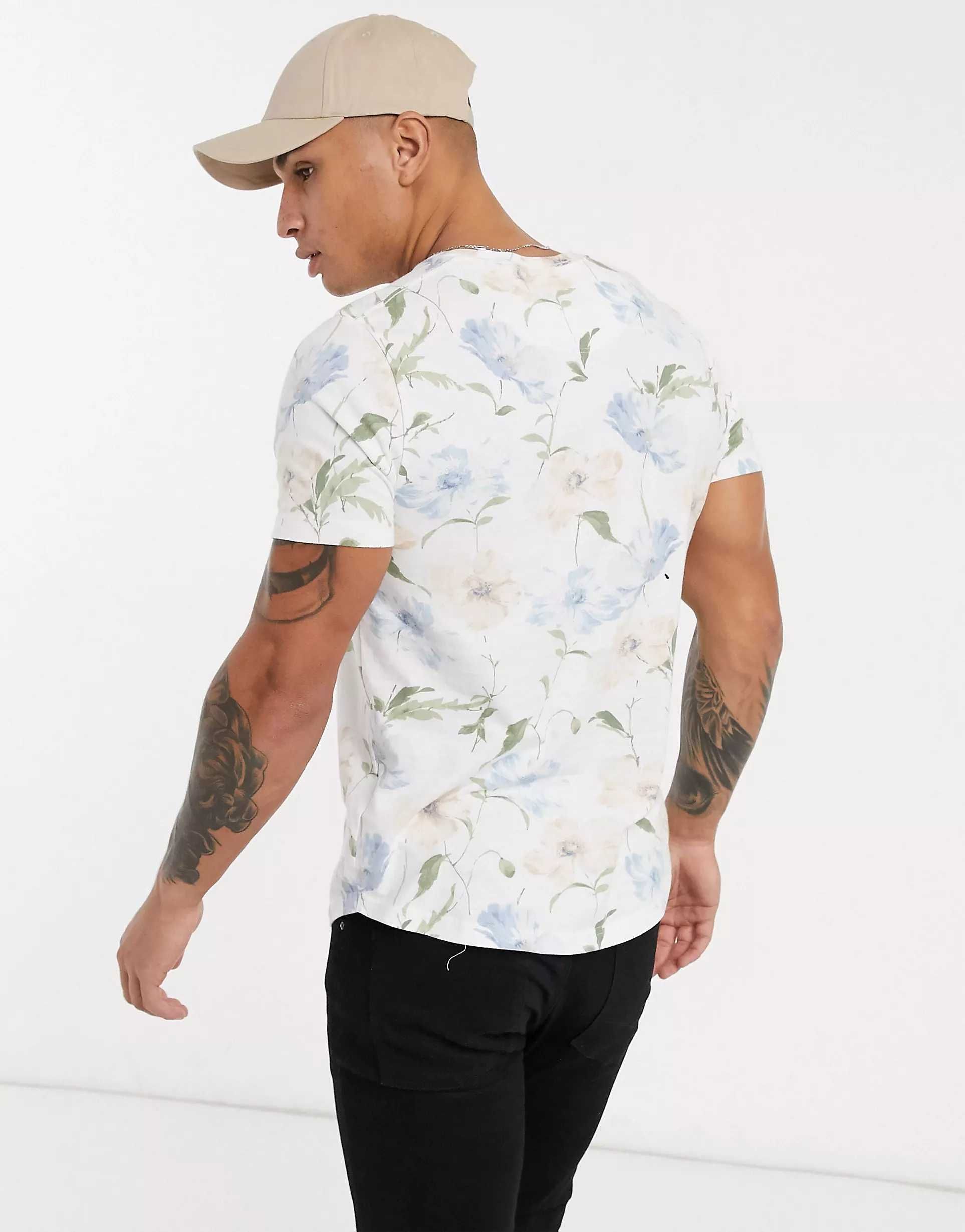 Modny T-shirt koszulka Abercrombie&Fitch floral kwiaty cena sklep149zł