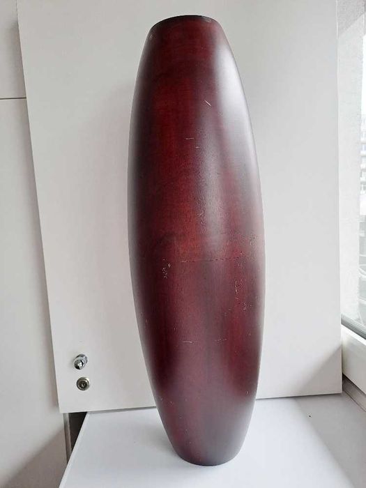 Wazon dekoracyjny drewniany – 60 cm – drewno egzotyczne
