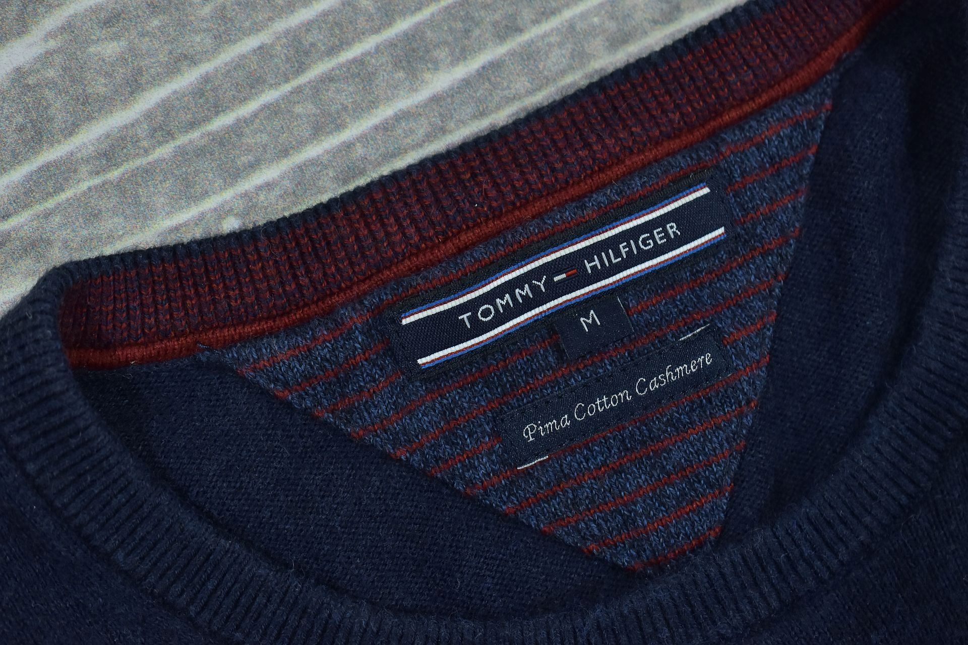 TOMMY HILFIGER Pima Cotton Cashmere Sweter / M