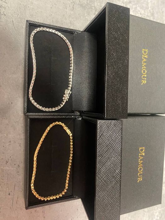 Zostala zoltaBransoletki tenisowa DIAMOR co najmniej 61 brylantów ok.