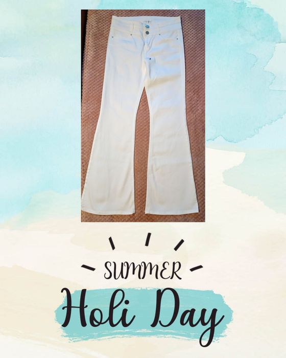 Białe spodnie marki Bisou Bisou Michele Bohbot