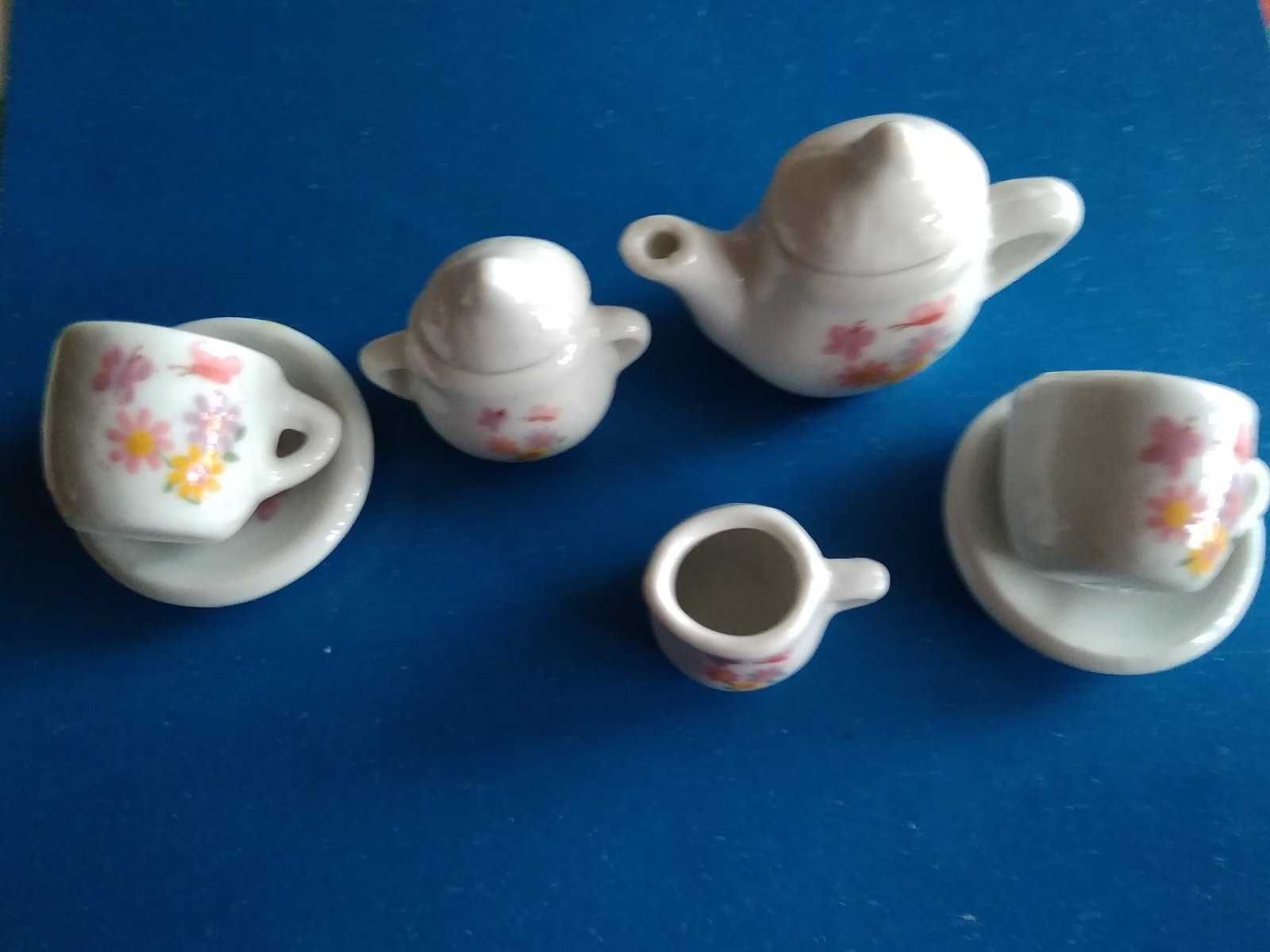 чайный набор на две персоны фарфоровая посуда миниатюрная