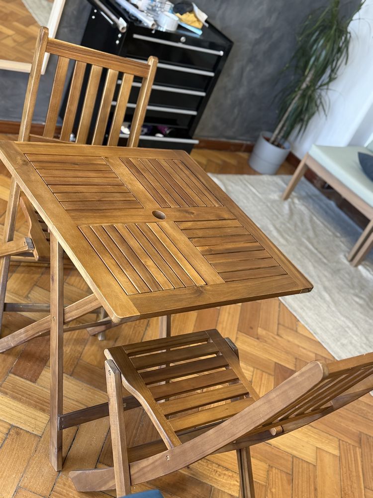 Conjunto Jardin 2 lugares de madeira