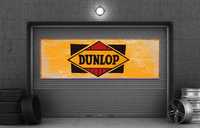 Baner plandeka 150x60 Dunlop retro wulkanizacja garaż
