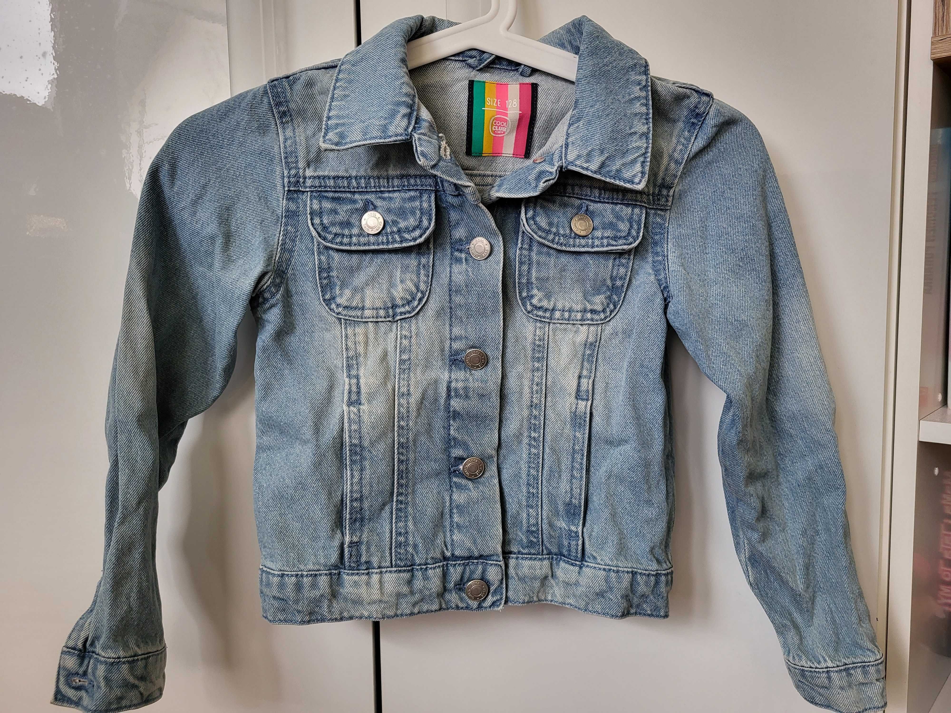 Bluza kurtka  jeans dla dziewczynki Coolclub 128