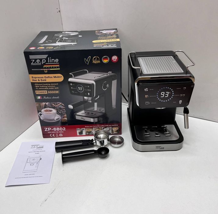 Кавомашина Zepline ZP-6802 «Холодне Гаряче експресо»3000Вт 20 Bar.