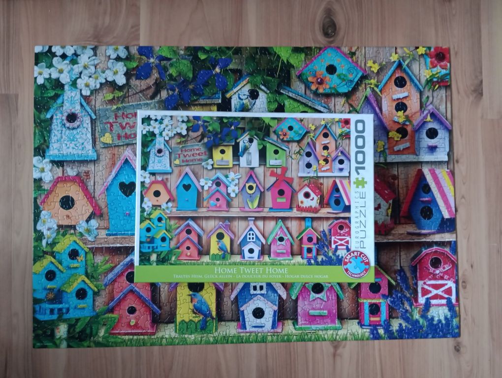 Puzzle 1000 Eurographics jak nowe budki dla ptakoy
