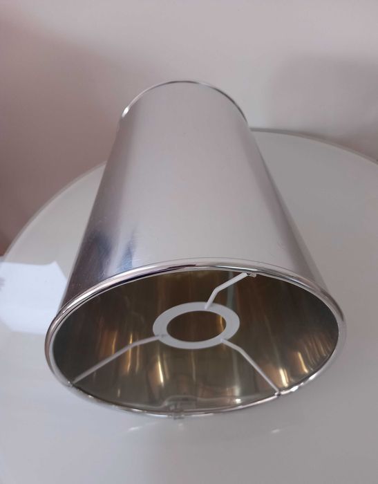 Abażur lustrzany chrom do lampy stojącej srebrny