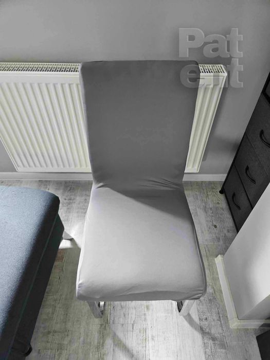 Pokrowce na krzesła uniwersalne elastyczne 6 sztuk szare komplet