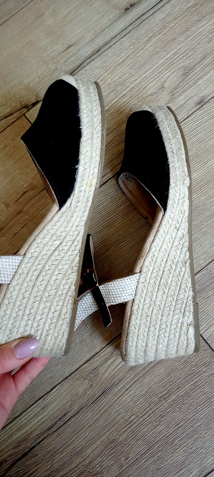 Sandały espadryle czarne 42 Primark