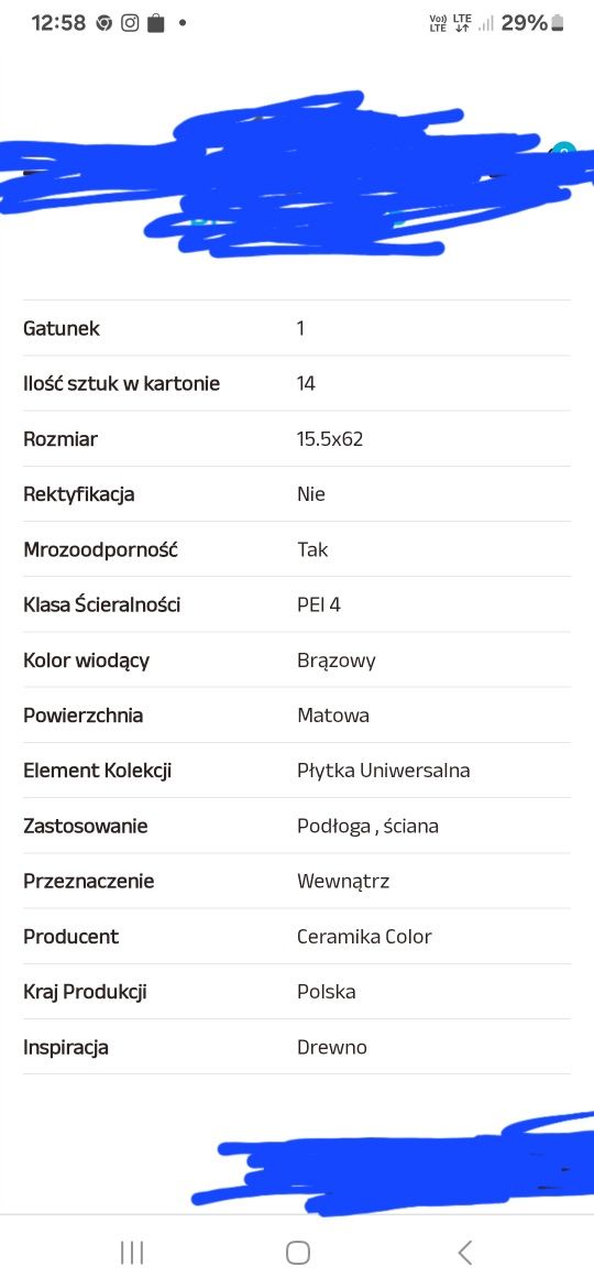 Płytki Nebraska Brown Ceramika Kolor 9,38m2
