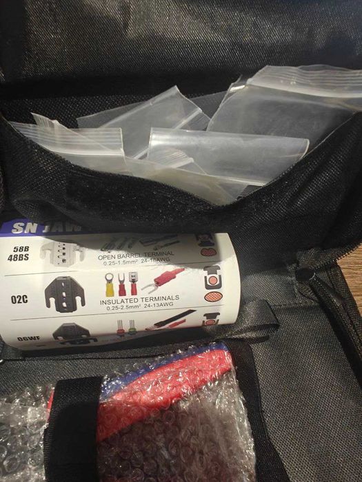 Обжимні кліщі, крімпер YEFYM SN-58BS з набором матриць і сумкою