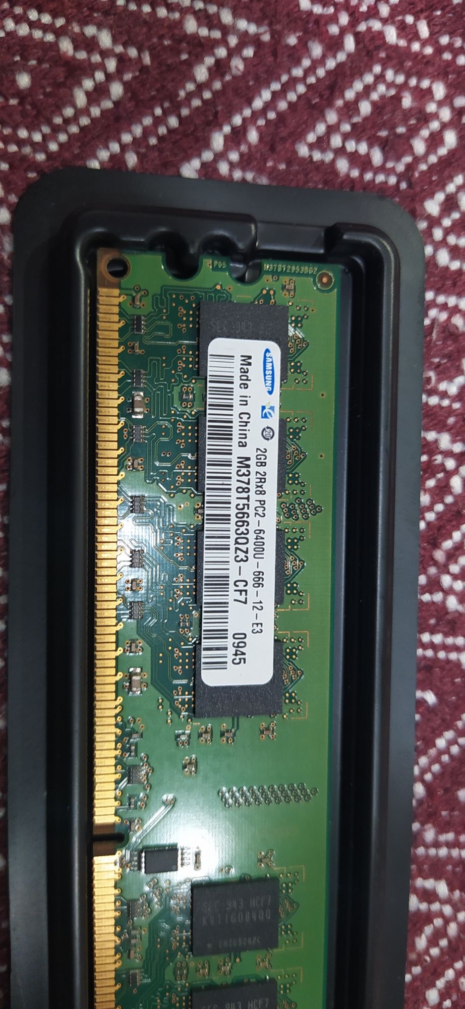 Samsung 2gb (DDR2) M378T5663QZ3-CF7. Kingston KVR800D2E5K2/2G