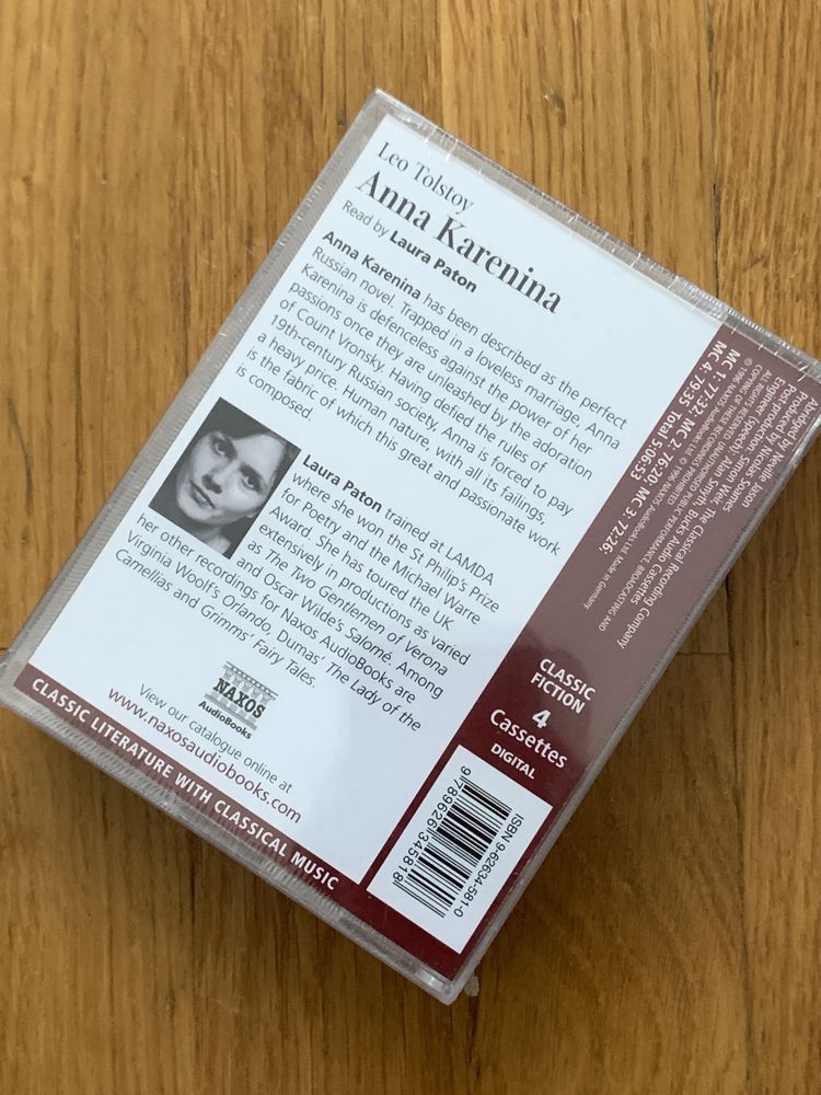 Audiobook em cassete Anna Karenina