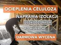 Celuloza, Ocieplenie Wełną Celulozą,  Naprawa Izolacji po kunach