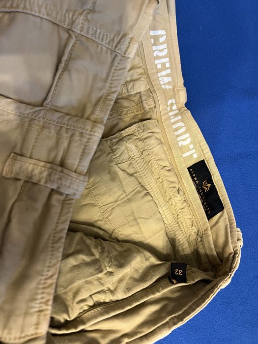 Spodnie bojówki krótkie szorty Alpha Industries CREW SHORT 33 piaskowe